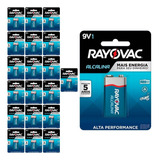 20 Baterias Alcalinas 9v Rayovac 20 Cart