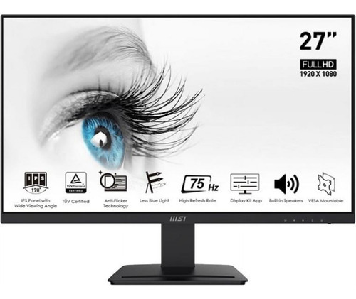 Monitor Lcd Full Hd 27'' Msi Pro Mp273 16:9 Color Negro