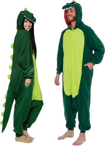 Pijama Disfraz Polar Para Adultos Diseño De Dinosaurio.