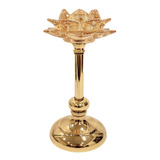 Candelabro Porta Velas Color Oro Flor S M8 Cybermonday 