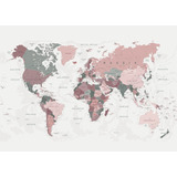 Mapa Del Mundo Lienzo Grande Mapamundi Escolar Educativo 