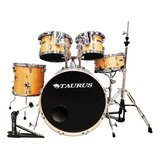 Bateria Taurus Mfp-710 De 5 Cuerpos Maple Con Set De Fierros