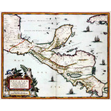 Lienzo Tela Mapa Antiguo Yucatán Guatemala Honduras 1650