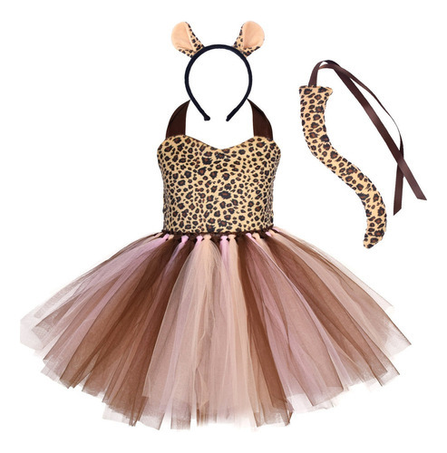 Animal World - Vestido For Niños Con Diseño De Vaca Y Tigre