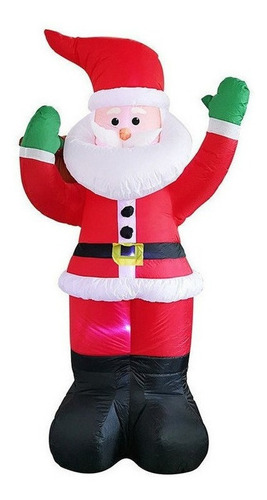 Papá Noel Inflable Con Decoración Navideña Led De 1,8 M