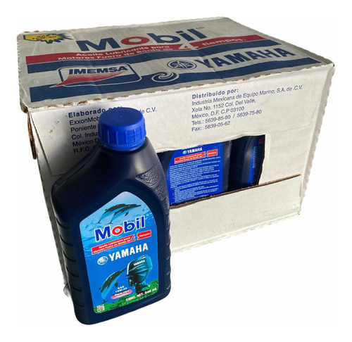 Aceite Motor Marino Yamaha Mobil 4 Tiempos Caja 12 Litros