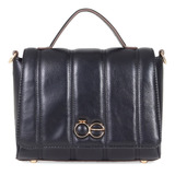 Bolsa Briefcase Para Mujer Cloe Diseño Acolchado Color Negro