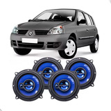 Kit 4 Falantes Dianteira Traseira Renault Clio 2000-2011