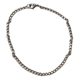 Pulseira Corrente De Pulso Masculina Prata Fino Aço