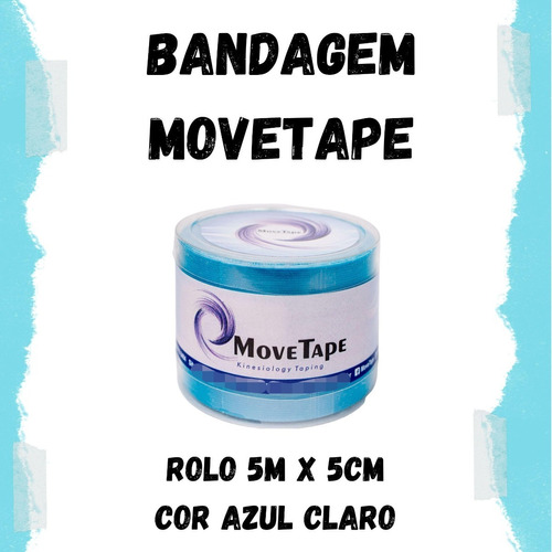 Movetape Bandagem Elástica/tape/taping 5m X 5cm