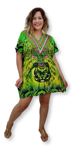 Bata Kaftan Indiana Longuete Saída De Praia Plus Size - 04