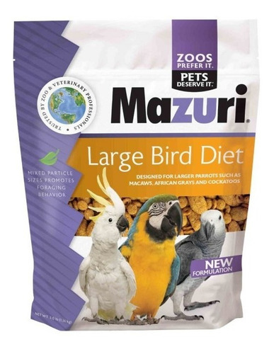 Alimento Mazuri Large Bird 1,36 Kgs Loros Aves