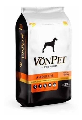 Von Pet Adultos X 22 Kg ( 24% Proteína )