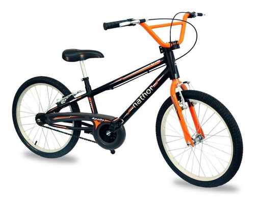 Bicicleta Para Criança Nathor Apollo Aro 20 Preto E Laranja