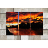 Cuadro 60x90cm Atardecer Paisaje Sunset Sol M7