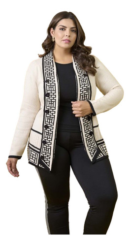 Cardigan Feminina Plus Size Tricot Mousse Premium Lindo Chic