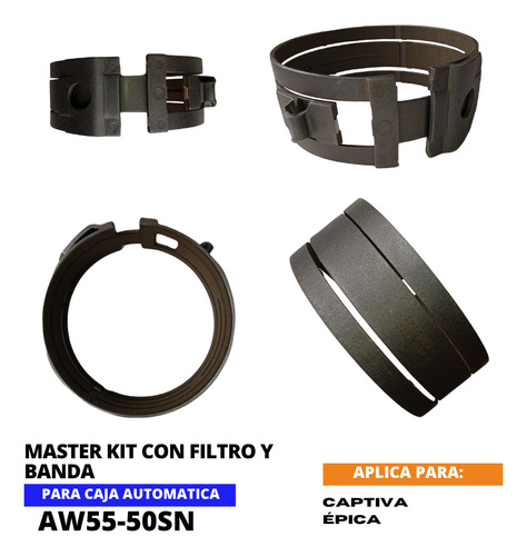 Master Kit Filtro Y Banda Chevrolet Captiva pica Aw55-50sn Foto 8