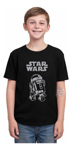 Camiseta Infantil Star Wars R2d2 Droid C-3po Jedi Skywalker