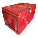 Caja Fibra De Vidrio Roja 60 X 40 Cm Reparto Motocicleta