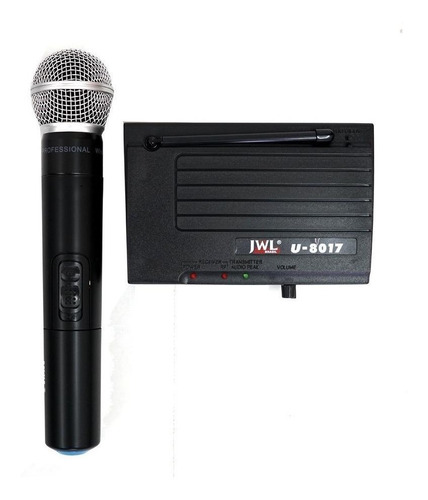Microfone Jwl S/ Fio U-8017 Profissional Uhf (1 Bastão)