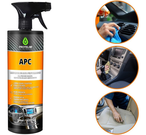 Apc Limpador Interno Automotivo Banco Painel Forro Porta 650