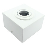 Kit 4 Spot Plafon Sobrepor Box Quadrado Mr16 Direcionável Cor Branco 110v/220v