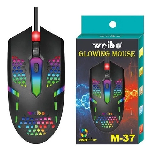 Mouse Gamer Glowing Rgb Weibo Usb Raton Alambrico 