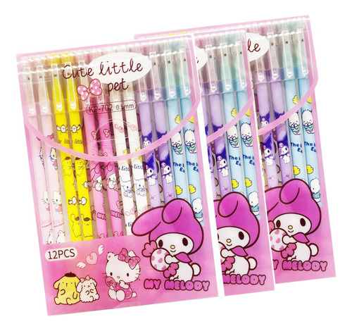 Set Plumas Borrables 12 Pz Kitty Melody .5 Mm