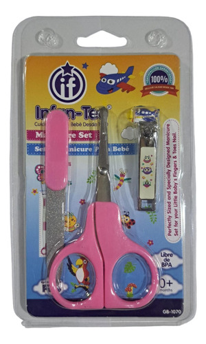 Set De Cuidado Para Bebés Infantec Infantec Bebe Gb-1070 Rosa - X 3