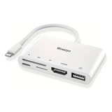 Adaptador Hdmi Otg Lightning Multipuertos Para iPhone / iPad