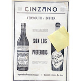 Lamina Antigua Publicidad Cinzano Vermouth Y Bitter 1908
