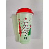 Vaso Starbucks Reutilizable Navidad Brilla En Oscuridad 