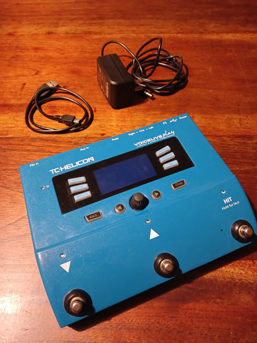 Pedal Fx Voz Armonizador Tc Helicon Voicelive Play  Azul