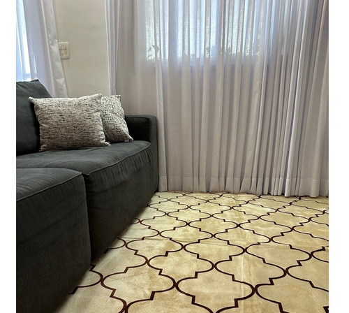 Tapete Para Sala Estampado 250x200 Luxuoso Aveludado Veludo