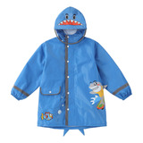 Poncho Impermeable Para Niños Diseño De Tiburon Talla G Azul