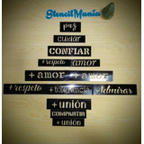 Stencil Navideño-pack X 5 Stencil Frases Navideñas