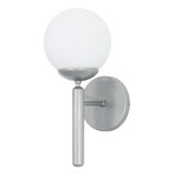 Arandela Luminalux La Linda Ball Jabuticaba Decoração Home L Cor Prata Com Globo Branco