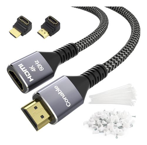 Cable De Extensión Hdmi 4k De 40 Pies, Extensor Trenzado Hdm