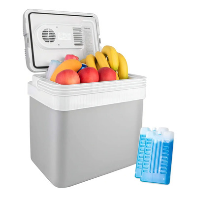Astroai Enfriador Eléctrico De 24 Litros 12v Cc Eléctrico Cooler Portátil Eléctrico Hielera Camping Hielera Portátil Neveras Portátiles Mini Refrigerador Freezer Gris Para Autos Enchufe Dc | Envío gratis