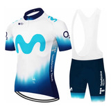 Uniforme Conjunto Ciclismo Mtb Ruta Movistar Short Y Jersey