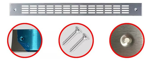 Grade De Ventilação Forno De Embutir, Fischer Consul 60x5cm