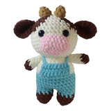 Vaquita Amigurumi Con Overol Peluche Tejido A Mano A Crochet