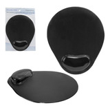 Mouse Pad Ergonômico Com Apoio De Punho Em Gel Preto Confort