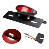 Lanterna Traseira Led Suporte De Placa Moto Custom Universal