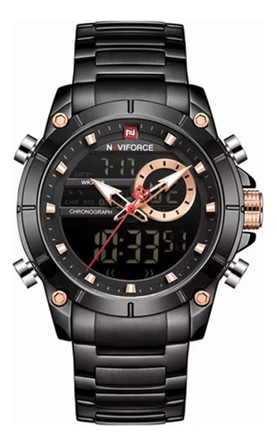 Reloj Naviforce 916 De Doble Pantalla Resistente Al Agua .