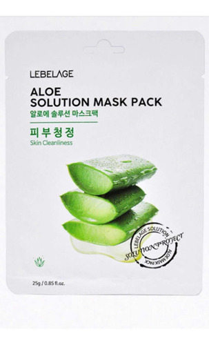 Mascarillas Coreana_ Hidratante Y Calmante De Áloe Vera_10pz