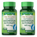 Pack 2x Magnesio Glicinato 665 Mg - 60 Cápsulas
