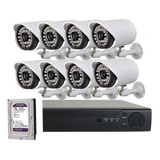 Kit Cctv 8 Cámaras De Seguridad 3 Mp Fhd Con Disco 1 Tera