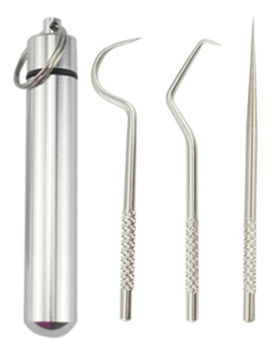 Kit De Palillos Reutilizables De Acero Inoxidable Dientes