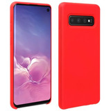 Carcasa De Silicona Para Samsung S10 - Rojo